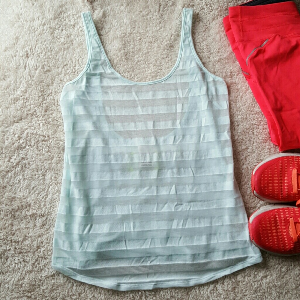 PINK low back striped tank